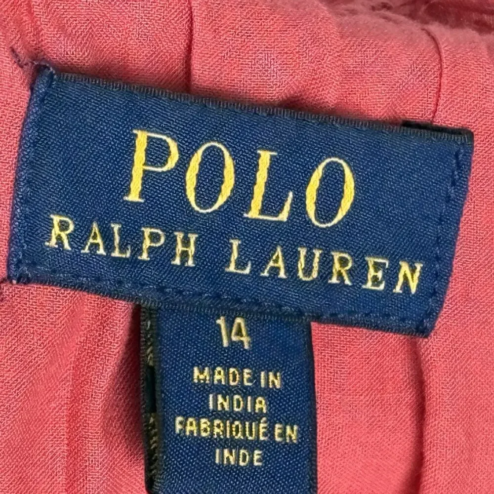 NWT Polo Ralph Lauren Girls Sundress Eyelet Cotton Cottage Coquette Size 14